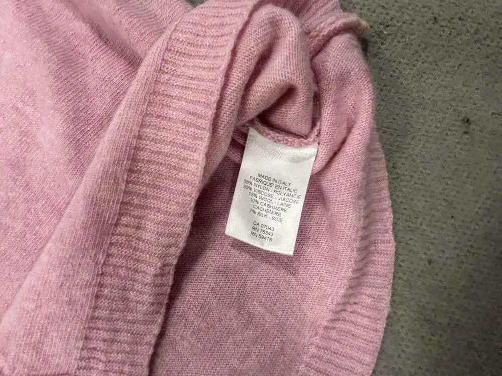 Bianco & Blu Sweater Womens Extra Large Pink Quit Luxury Coquette Cozy Soft
